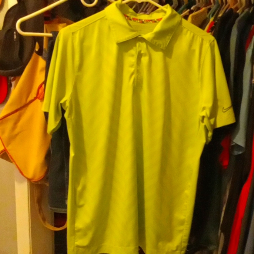 Nike golf Polo neon green